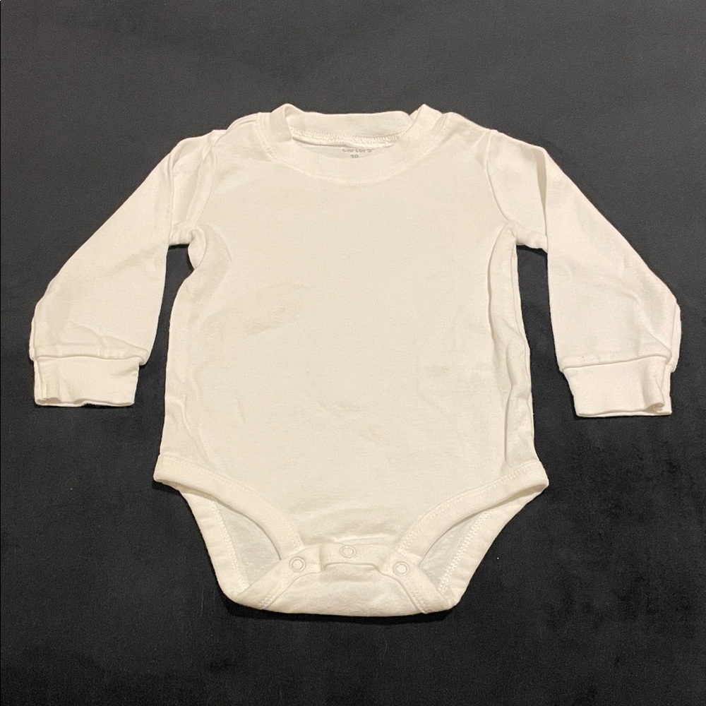 NWOT ⭐️ Carters 18m Soft White Long Sleeve Bodysuit